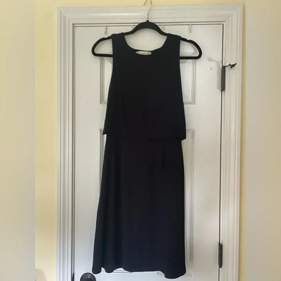 NWT Loft Black Scalloped Dress - Picture 3 of 8